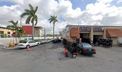 Taller de carros aceite ruedas ponchera, Hialeah